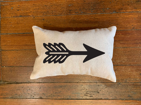 Single Shooting Arrow Pillow