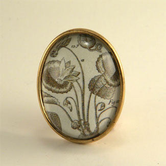 Loverly Weeds Vintage Botanical Engraving Brooch