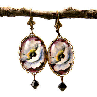 Nature Adorned- White Flower Earrings