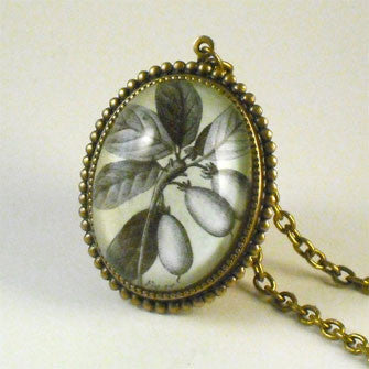 Olive You Classic Olive Botanical Flora Engraving Pendant Necklaces in Vintage or Contemporary Silver Settings