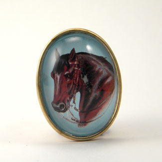 Hay Is For Horses - Thoroughbred Horse Brooch