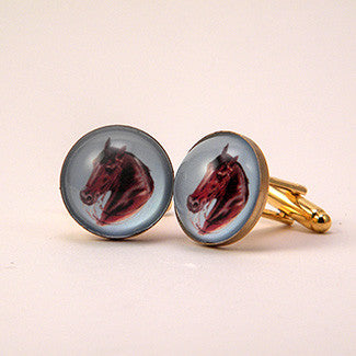 Hay Is For Horses - Thoroughbred Horse Cuff Links