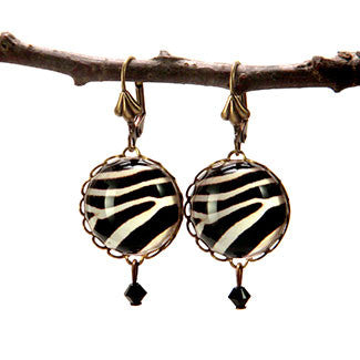The White Stripes Zebra Earrings