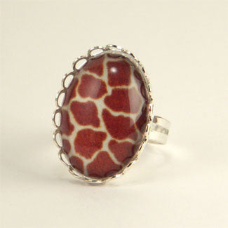 Over The Top Giraffe Print Petite Ring