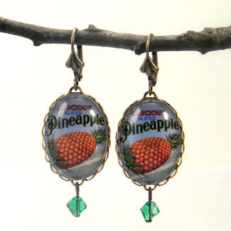 Luscious Pineapple - Tropical Fruit Earrings