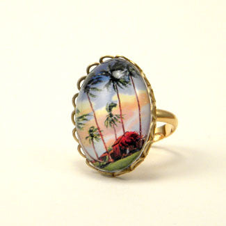 Little Grass Shack - Tropical Living Petite Ring