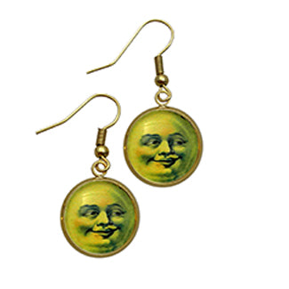 Man in the Moon Face Earrings 3 Ways