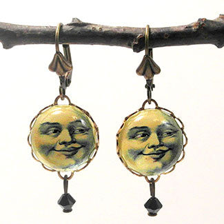 Man in the Moon Face Earrings 3 Ways