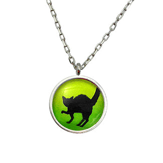 Black Cat Necklace Pendant Necklace