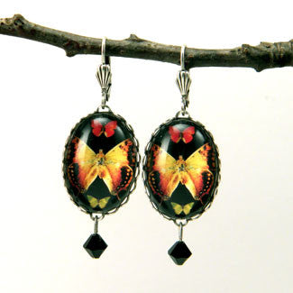 Aphrodite Butterfly Silver Earrings