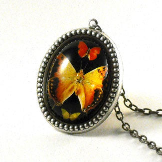 Aphrodite Butterfly Silver Pendant Necklace