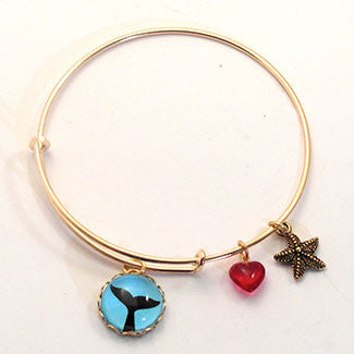 Whale Tail Star Fish Adjustable Bracelet