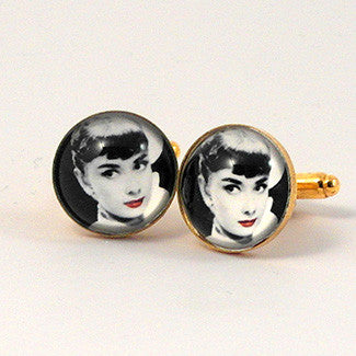 Audrey Hepburn Image Cuff Links