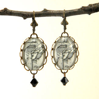 Pulling Teeth Engraving from 19th Century Dental Engraving Earrings