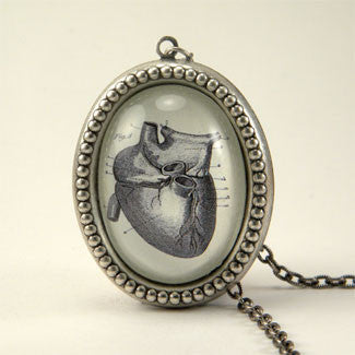 If I Only Had A Heart - Anatomical Heart Engraving Necklaces