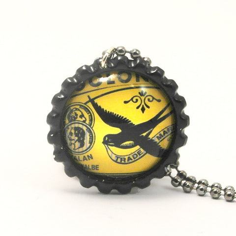 Black Bird - Matchbox Art Jewelry