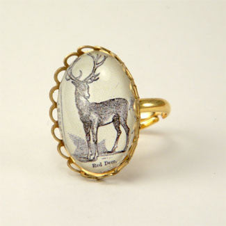 Uncle Buck Woodland Deer Petite Ring