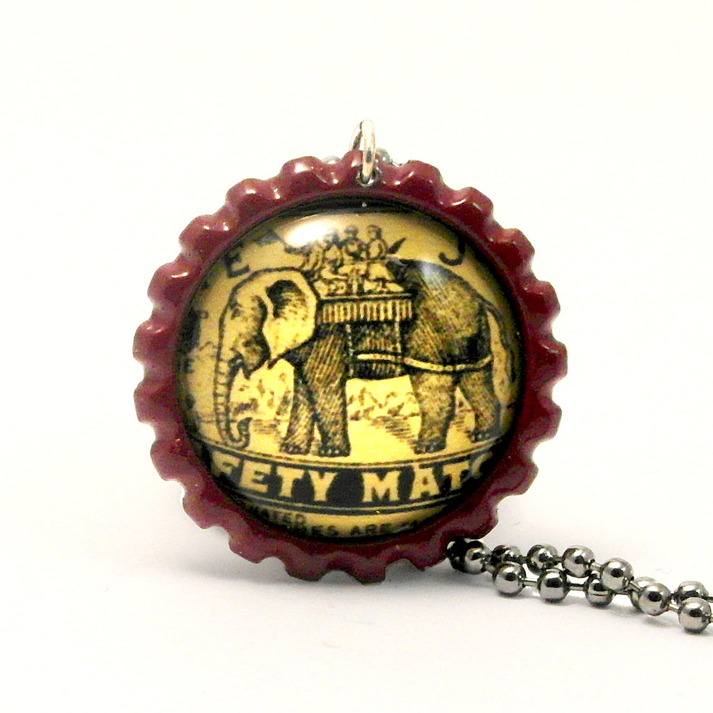 Elephant with Howdah - Matchbox Art Jewelry