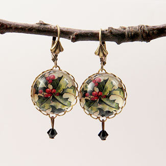 Deck The Halls Holly - A Holiday Jewelry Earrings