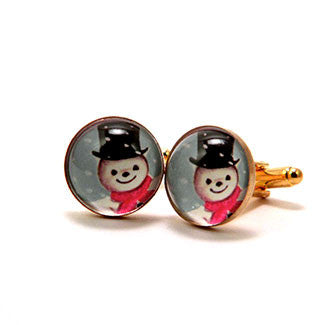 Jolly Snowman - A Winter Holiday Cufflinks