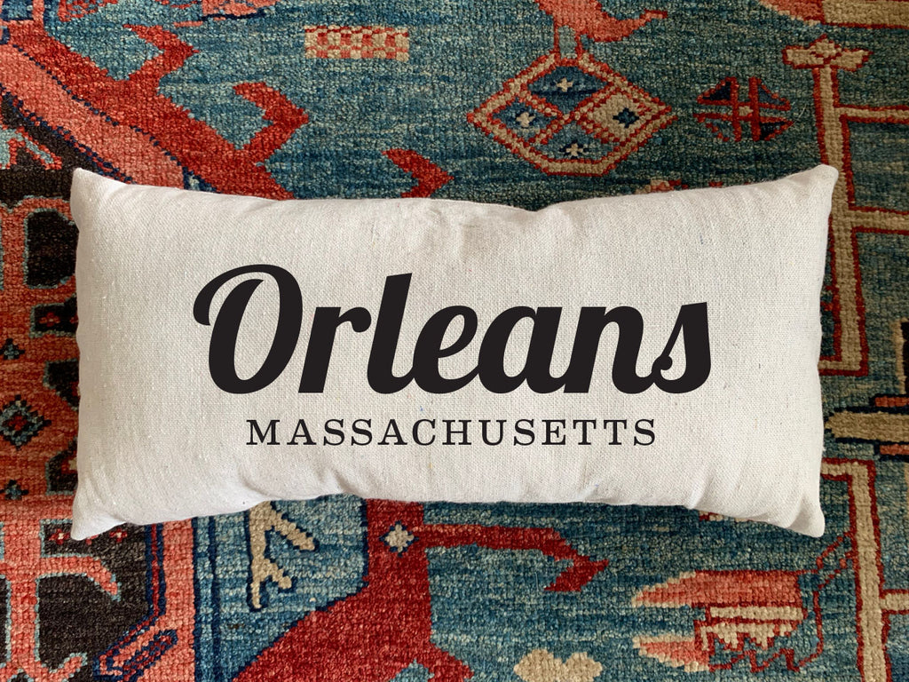 Orleans, MA Handmade Canvas Pillow