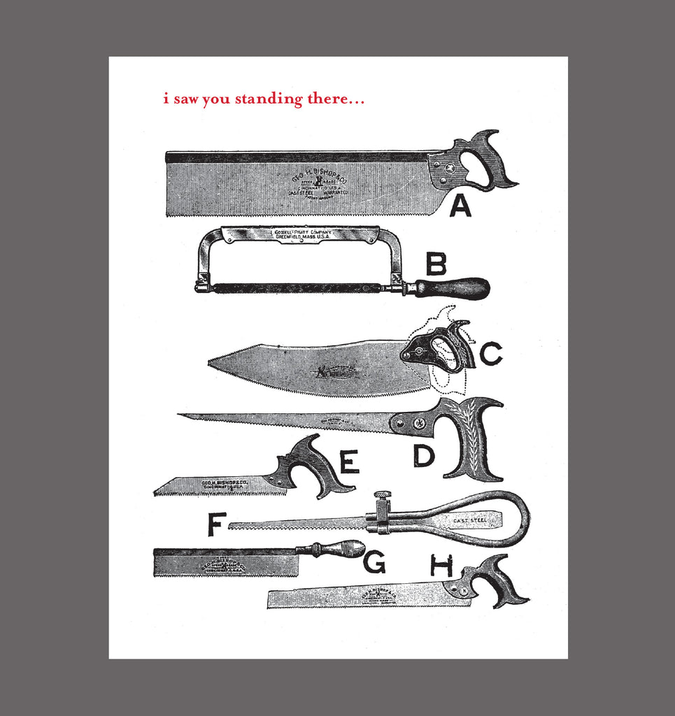I Saw You Standing There- Special Relationship, Friendship Card, Love Card, Sold In a 5 Pack