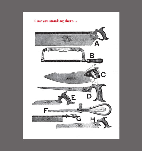 I Saw You Standing There- Special Relationship, Friendship Card, Love Card, Sold In a 5 Pack