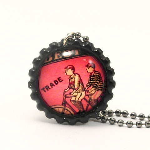 Bicycle Built For 2 Tandem Bike - Matchbox Art Jewelry