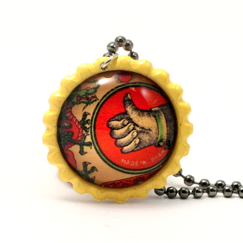 A O.K. Thumbs Up - Matchbox Art Jewelry