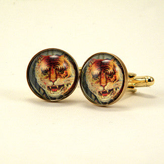 I of the Tiger - Full Color Tiger Image Cuff Links