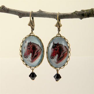 Hay Is For Horses - Thoroughbred Horse Earrings