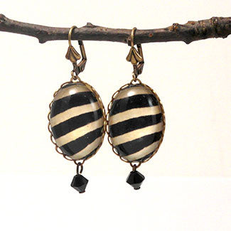 The White Stripes Zebra Earrings