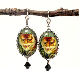 I of the Tiger - Full Color Tiger Image Earrings