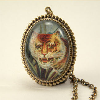 I of the Tiger - Full Color Tiger Image Deluxe Necklace