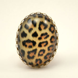 Leopard Print - Seeing Spots Big Cat African Cocktail Ring
