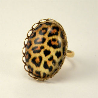 Leopard Print - Seeing Spots Big Cat African Petite Ring