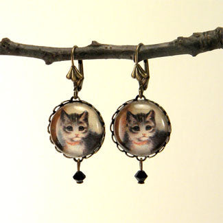Little Kitties Ring and Earring Set - Cute Colorful Cat Earrings