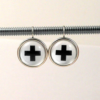 Geometric Earrings Swiss Cross