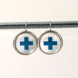 Geometric Earrings Swiss Cross