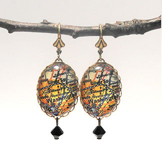 Washington DC Map - A Capitol Idea Earrings