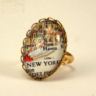 New York City Map Petite Ring