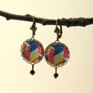 Piñata - Colorful Geometric Shapes Earrings