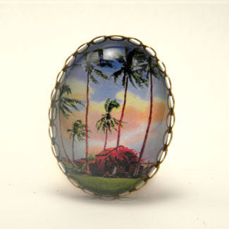 Little Grass Shack - Tropical Living Cocktail Ring