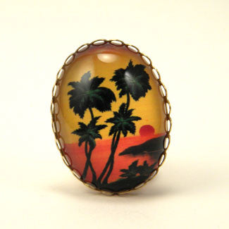 Tropical Sunset - Island Paradise Cocktail Ring