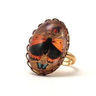 Ethereal Butterfliy With Brown Background Jewelry