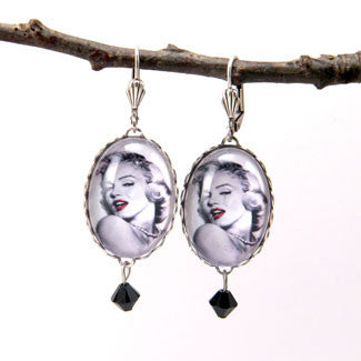 Marilyn Monroe Silver Earrings