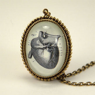 If I Only Had A Heart - Anatomical Heart Engraving Necklaces
