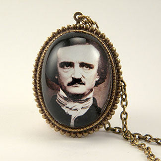 Edgar Allan Poe Image Pendant Necklace