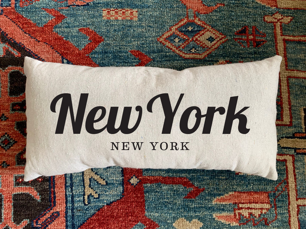 New York, NY Handmade Canvas Pillow