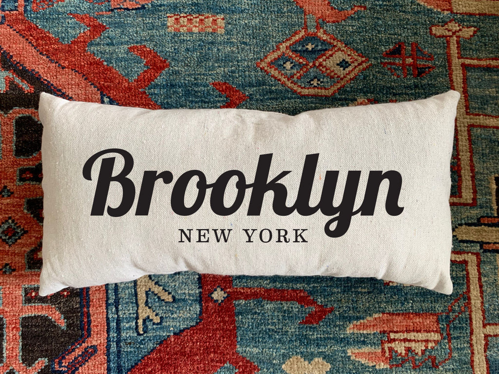 Brooklyn, NY Handmade Canvas Pillow